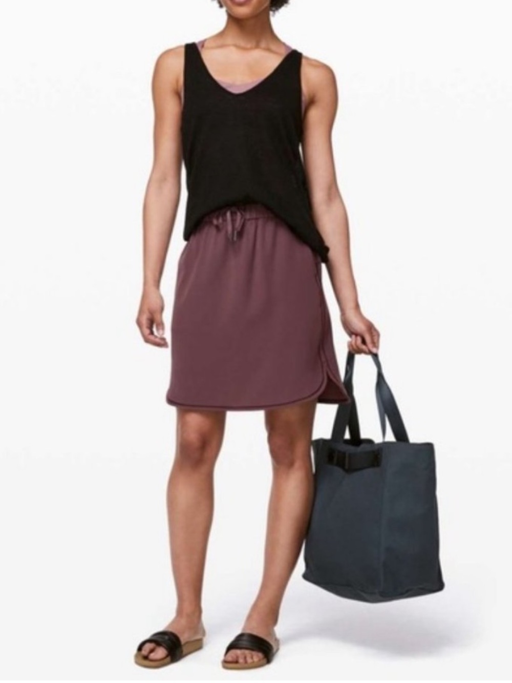 lululemon athletica Drawstring Mini Skirt in Plum